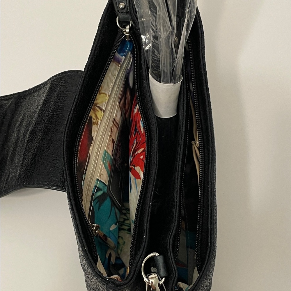 Sharif 1827 Black Studded Wrist/Clutch/Crossbody Bag - Picture 14 of 16